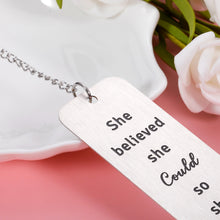 Load image into Gallery viewer, Boss Day Gift for Women Appreciation Gift Bookmark for Women Boss Leader Boss Lady Supervisor PM Female She Believed She Could So She Did Birthday Promotion Present Women Coworker Retirement Farewell