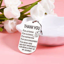 Load image into Gallery viewer, Thank You Gift Keychain for Boss Lady Mentor Appreciation Key Chain Gifts for Teacher Coach Birthday Christmas Leaving Retirement Gift for Leader Coworker Office Farewell Gift for Employee Manger