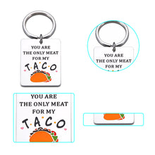 Load image into Gallery viewer, Christmas Gifts for Boyfriend Husband Naughty Stocking Stuffers Anniversary Valentines Keychain for Him I Love You Gifts for Finance Engagement Wedding Gift for Groom from Wife Girlfriend Taco Gifts