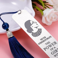 Load image into Gallery viewer, Bookmarks Inspirational for Women Girls Feminist Future Lawyer Students Gifts for Booklovers Birthday Graduation Notorious Bookmark for Daughter Friends Lady BFF Christmas Gifts for Teenage Girls Fans