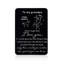 Load image into Gallery viewer, Grandpa Christmas Gifts Stocking Stuffers Gift Wallet Metal Card Unique Gifts for Grandpa Fathers Day Gift Best Grandfather Gifts from Grandson Granddaughter Granddad Poppy Valentines Day for Opa