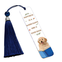 Load image into Gallery viewer, Dog Acrylic Bookmark for Dog & Books Gift Bookmark for Book Puppy Lovers Birthday Christmas Book Mark Gifts for Friends Family Son Daughter Graduation Holiday Stocking Stuffers Present for Him Her