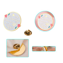 Load image into Gallery viewer, Pride and Prejudice Gifts Pin for Women, Mental Health Awareness Pin Badge My Courage Always Rises, P&P Merchandise Gift for Jane Austen Fans, Inspirational Feminist Gift Literary Gift for Friends BFF