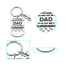 Load image into Gallery viewer, Dad Christmas Fathers Day Birthday Gifts Keychain from Daughter Son Daddy Valentine Gift for Stepdad New Dad to Be Husband from Kids Stepdaughter Wife Father of The Bride Wedding Presents Men Him