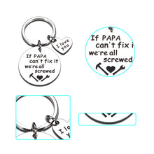 Load image into Gallery viewer, Dad Christmas Fathers Day Keychain Gifts from Daughter Son Daddy Birthday Valentine Gift for Stepdad New Dad to Be Husband from Kids Stepdaughter Wife Father of The Bride Wedding Presents Men Him