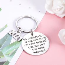 Load image into Gallery viewer, 2021 Graduation Gift Keychain, Inspirational Grad Gifts for Her/Him High School Graduate Present Class of 2021 Christmas, Thanksgiving, Coming-of-Age Gifts Women Men Girl Boy Daughter Son from Dad Mom