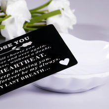 Load image into Gallery viewer, Wallet Insert Card Birthday Christmas Gift for Boyfriend Husband Anniversary Valentines Card for Hubby Wife Wedding Engagement Gift for Groom Bride Fiance Fiancee Mini Love Note Stocking Stuffers