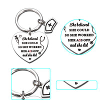 Load image into Gallery viewer, Nurse Gifts Keychain for Women Nursing Graduation Christmas Gifts for RN Nurses Practitioner Medical Students Encouragement Nurse Day Jewelry for Friend Medical Technician Birthday Stocking Stuffers