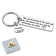 Load image into Gallery viewer, Thank You Gift for Coworker Colleague Farewell Going Away Keychain for Leader Mentors Coach Team Members Inspirational Appreciation Keyring for Teacher Social Worker Women Men Boss Day Goodbye Jewelry