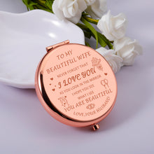 Load image into Gallery viewer, Stocking Stuffers for Wife Christmas for Her Compact Mirror Wife Gifts from Husband I Love You Wife Gift Makeup Mirror Romantic Gift for Her Birthday Wedding Anniversary Valentines Mothers Day
