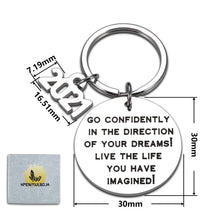 Load image into Gallery viewer, 2021 Graduation Gift Keychain, Inspirational Grad Gifts for Her/Him High School Graduate Present Class of 2021 Christmas, Thanksgiving, Coming-of-Age Gifts Women Men Girl Boy Daughter Son from Dad Mom