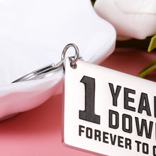 Load image into Gallery viewer, 1 Year Anniversary Keychain Gift for Him Her Husband Wife 1st Wedding Engagement Dating Anniversary Key Chain Gifts for Boyfriend Girlfriend Hubby Wifey Christmas Valentines's Day Gift for Couples