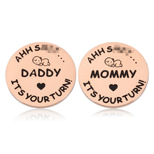 Load image into Gallery viewer, New Baby Gift for New Dad Mom Decision Coins Funny New Parents Pregnancy Gift for First Time Daddy Mummy to be Christmas Birthday Baby Shower Father's Mother's Day Coin for Husband Wife Double-Sided