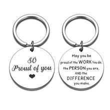 Load image into Gallery viewer, Appreciation Week Keychain Gift for Coworker Colleague Farewell Going Away Gift for Leader Mentors Coach Team Members Inspirational Thank You Keyring for Teacher Social Worker Women Men Double Sided