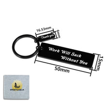 Load image into Gallery viewer, Coworker Leaving Gifts for Women Men Going Moving Away Keychain for Work Friends Boss Leader Colleague Retirement Farewell Goodbye Funny Office Team Keyring for Employee Business Partner
