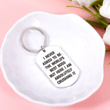 Load image into Gallery viewer, Roll over image to zoom in Funny Boss Appreciation Gifts Keychain for Women Men, Boss Day Birthday Christmas Key Chain Gift for Boss Mentor Leader, Office Thank You Retirement Present for Male Female Coworker Supervisor
