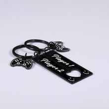 Load image into Gallery viewer, 2 PCS Funny Gamer Couple Keychains Player 1 Player 2 Anniversary Birthday keyring for Husband Boyfriend from Wife Girlfriend Gaming Gifts for Friends Gamer Lover Valentines Christmas Stocking Stuffer