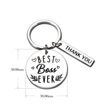 Load image into Gallery viewer, Boss Day Gifts Keychain for Boss Lady, Appreciation Key Chain for Leader Mentor, Birthday Going Away Retirement Keyring for Supervisor Manager, Goodbye Christmas Present for Best Boss Ever Women Men