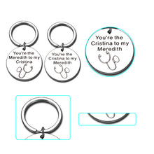Load image into Gallery viewer, Best Friend Valentines Keychain Gifts for Women Christmas Birthday Keychain Gifts for BFF Soul Sister Girls Graduation Anniversary Friendship Jewelry for Medical Nurses Friends Grey's Anatomy Set 2Pcs