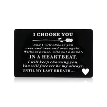 Load image into Gallery viewer, Wallet Insert Card Birthday Christmas Gift for Boyfriend Husband Anniversary Valentines Card for Hubby Wife Wedding Engagement Gift for Groom Bride Fiance Fiancee Mini Love Note Stocking Stuffers