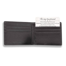 Load image into Gallery viewer, Husband Wallet Insert Card Birthday Christmas Gift for Boyfriend Anniversary Valentines Card for Hubby Wife Wedding Engagement Gift for Groom Bride Fiance Fiancee Mini Love Note Stocking Stuffers