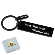 Load image into Gallery viewer, Coworker Leaving Gifts for Women Men Going Moving Away Keychain for Work Friends Boss Leader Colleague Retirement Farewell Goodbye Funny Office Team Keyring for Employee Business Partner