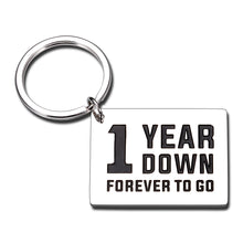 Load image into Gallery viewer, 1 Year Anniversary Keychain Gift for Him Her Husband Wife 1st Wedding Engagement Dating Anniversary Key Chain Gifts for Boyfriend Girlfriend Hubby Wifey Christmas Valentines's Day Gift for Couples