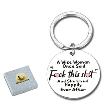 Load image into Gallery viewer, Funny Motivation Wise Women Gifts Keychain Inspirational Divorce Birthday Christmas Key Chain for Her Friends Single Mom Sisters Uplifting Novelty Keyring for BFF Coworker Retirement Cancer Survivor