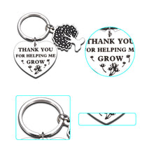Load image into Gallery viewer, Thank You Gift Keychain for Teacher Coach from Students Appreciation Key Chain Gifts for Mentor Tutor Nanny Christmas Birthday Present for Preschool Teachers Babysitter Teacherâs Day Stocking Stuffers
