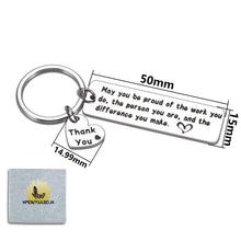 Load image into Gallery viewer, Thank You Gift for Coworker Colleague Farewell Going Away Keychain for Leader Mentors Coach Team Members Inspirational Appreciation Keyring for Teacher Social Worker Women Men Boss Day Goodbye Jewelry