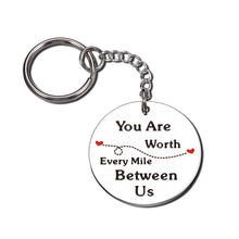 Load image into Gallery viewer, Long-Distance Relationship Gifts Keychain for Boyfriend Girlfriend Going Away Key Chain Gift for Husband Wife Friends Anniversary Valentine's Day Long Distance Keyring Gifts for Couple BFF