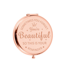 Load image into Gallery viewer, XPENMULBOJA Stocking Stuffers for Women Makeup Mirror Birthday Christmas Compact Mirror Gifts for Girl Daughter Mom Female Friends Inspirational Valentines Ideas for Wife Girlfriend BFF