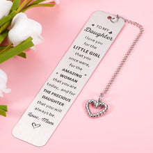 Load image into Gallery viewer, to My Daughter Stocking Stuffer for Teen Girls Gift to My Daughter ChristmasBirthday Gifts for Daughter Inspirational Bookmark Gifts for Teenage Girls 18th 21st Wedding Mothers Day Graduation Gifts
