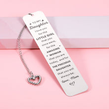 Load image into Gallery viewer, to My Daughter Stocking Stuffer for Teen Girls Gift to My Daughter ChristmasBirthday Gifts for Daughter Inspirational Bookmark Gifts for Teenage Girls 18th 21st Wedding Mothers Day Graduation Gifts
