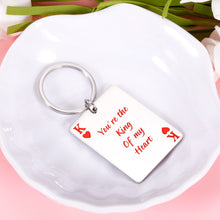 Load image into Gallery viewer, Christmas Valentines Gifts Keychain for Husband Boyfriend Funny Anniversary Birthday Pocker Key Chain for Poker Lover Hubby Fiance from Wife Girlfriend Father&#39;s Day Wedding Keyring for Men Him
