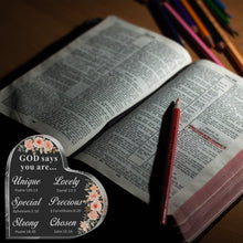 Load image into Gallery viewer, Christian Gifts Stocking Stuffers for Women Inspirational Bible Scripture Gifts for Girls Prayers Religious Motivational Paperweight Decorations Positive Table Decor Keepsake for Birthday Christmas

