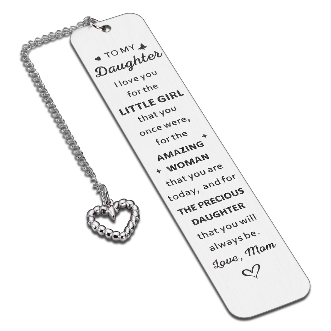 to My Daughter Stocking Stuffer for Teen Girls Gift to My Daughter ChristmasBirthday Gifts for Daughter Inspirational Bookmark Gifts for Teenage Girls 18th 21st Wedding Mothers Day Graduation Gifts